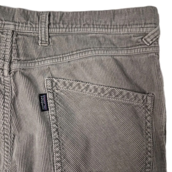 Patagonia Power Cord Corduroy Pants Mens 34/33 Gray Double Knee Style 21535 2007